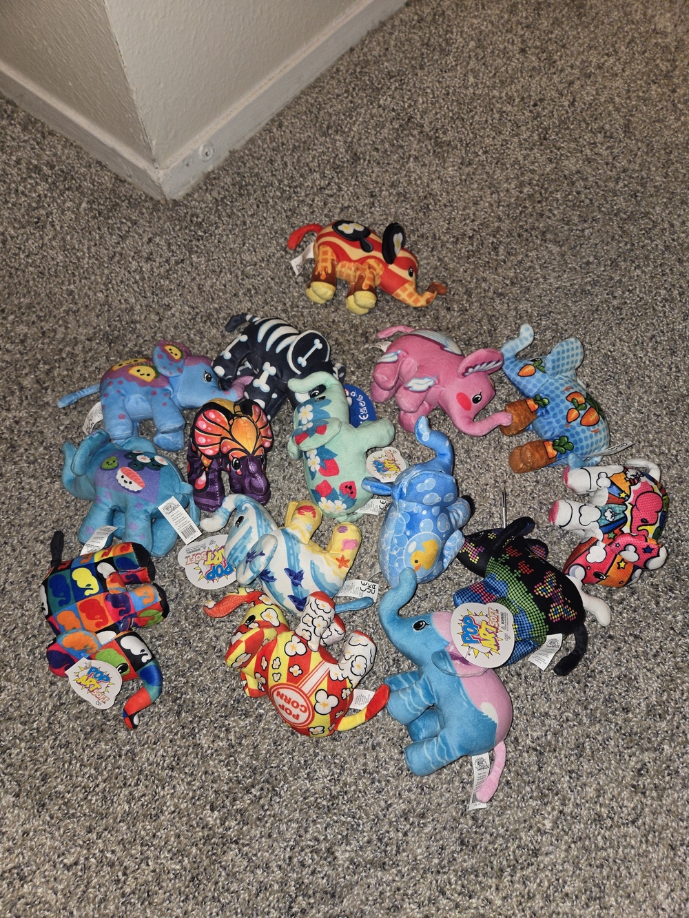 Pop Art Soft Elephant Plush Toys Lot 15